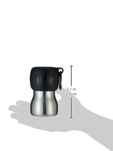KONG Garrafa de água para cães de aço inoxidável H2O e tigela de viagem para animais de estimação, 2