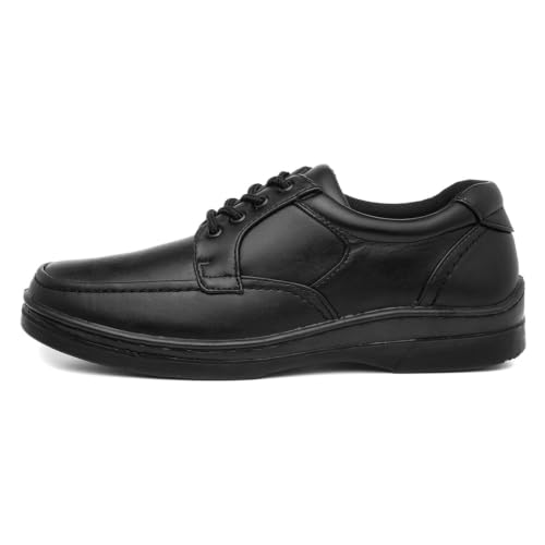 Image of Hobos Mens Black Lace Up Casual Shoes - Size 12 UK - Black