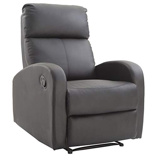 Armchair， Single Recliner Armchair, PU Leather Black, Modern Style Sofa Bed, Leisure Armchair, Living Room Sofa Furniture, Suitable For Living Room, Bedroom