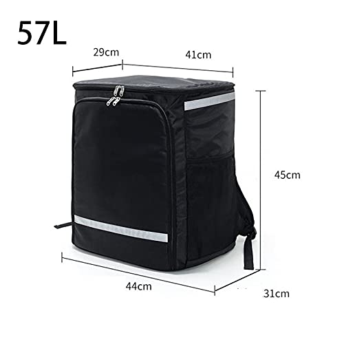 Bolsas Transporte Pizza,Bolsa Termica Pizzas 57L Mochila Bolsa de refrigerador Thermo Almuerzo Caja de picnic aislada Paquete de hielo fresco Coche Alimentación fresca Empresa de alimento Bolsas térmi