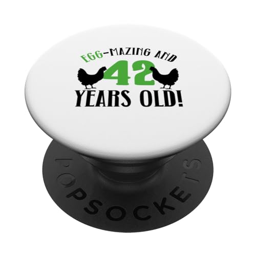 42nd Birthday 42 Years Old Chicken Farmer Chicken Lover PopSockets Standard PopGrip