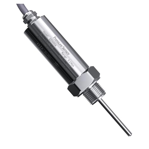 Transmisor de temperatura Pt100 con cable impermeable, sensor de temperatura de 4-20 mA, sonda de temperatura de 0-10 V(Silver,100mm)