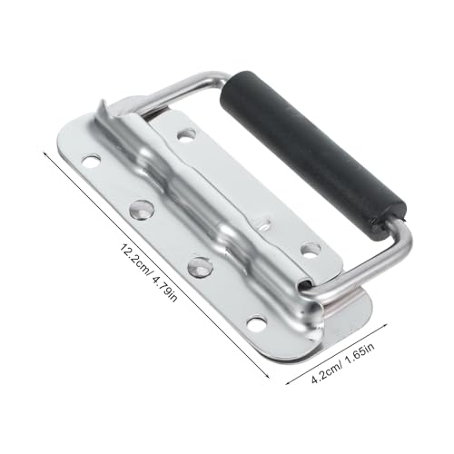 Asa de caja de acero inoxidable con resorte y mango plegable resistente 2