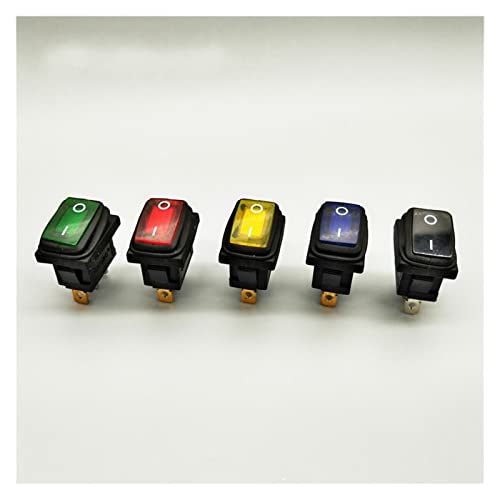 Interrupteur à Bascule 12V Rouge IP67 Étanche à 3 Broches 10A pour Bateau