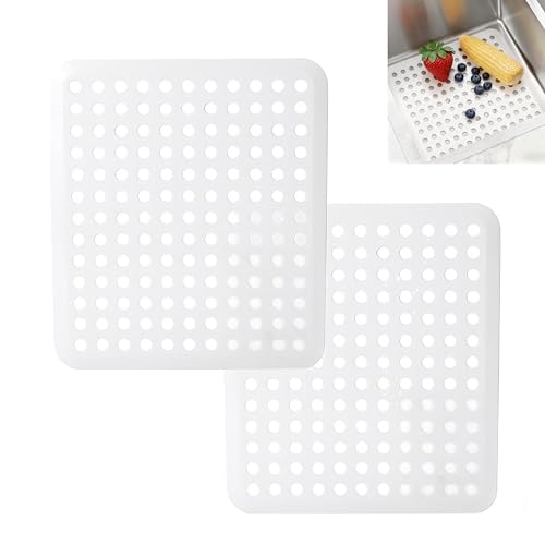 CXYNDFA Dish Drying Mats 2 Pack 11.2x12.7 Inch Kitchen Sink Mats