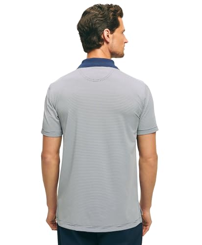 Brooks Brothers Men's Performance Stretch Short Sleeve Mini Stripe Golf Polo Shirt3