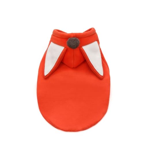 Cappotto per cani con cappuccio Vestiti per le vacanze del cucciolo per la razza giocattolo Pinscher Shih Tzu Chihuahua Decorazioni per orecchie carine