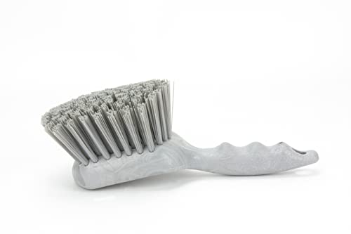 Image of SPARTA 40541EC23 Plastic Scrub Brush, Utility Brush, Kitchen Brush With Hanging Hole For Cleaning, 8 Inches, Gray