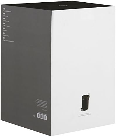 Premier Housewares Pedal Bin Matte Black Kitchen Bin Stainless Steel Bathroom Bin Pedal Push Kitchen Bins Recycling Bins 3 L