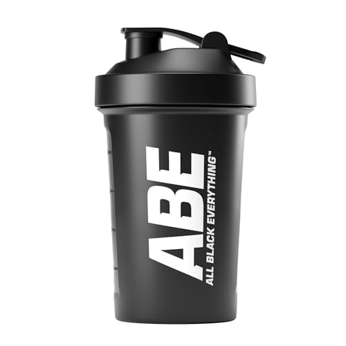 Applied Nutrition ABE All Black Everything Protein Shaker - Sports Supplements Shaker Bottle, Durable & Lightweight (400ml)