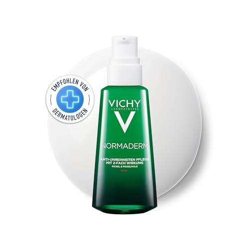 VICHY Sensitive Anti-Unreinheiten-Pflege, Für fettige, zu Akne neigende Haut, Mattierend und Regenerierend, Mit Hyaluron- und Salicylsäure, Normaderm Phytosolution, 50 ml