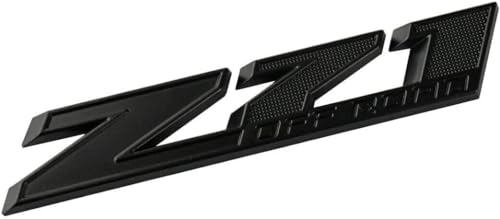 Juego de emblemas Z71 Off Road negros en 3D compatibles con GMC Sierra, Colorado y Silverado 2