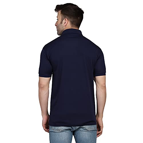 INKKR Men's Combo Polo Neck Cotton Blend Solid T-Shirt (Pack of 2)