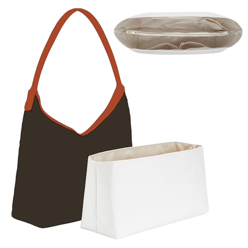 OAikor Inserção organizadora de bolsa compatível com bolsa Goyard Bohème Hobo, bolsa de papel Dupont leve e resistente à água atualizada para bolsas Hobo de luxo (branca)