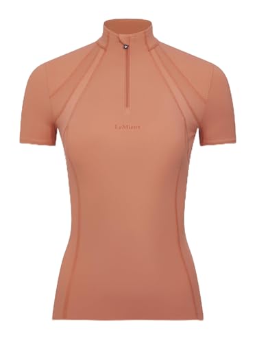 LeMieux Mia Mesh Short Sleeve Base Layer - Pull On - Smooth Sweat Wicking Fabric - Slim Fit - 50+ UV Protection Top