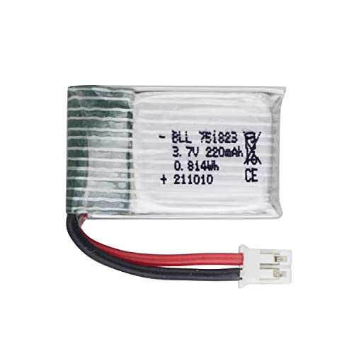 MOONZON 5PCS 3.7V 220mAh bateria com 5 em 1 carregador para E010 GoolRC T36 NINHUI NH010 F36 JJRC H3