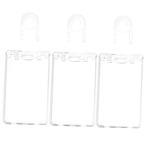 Porte-badges rigides double face protection transparente plastique