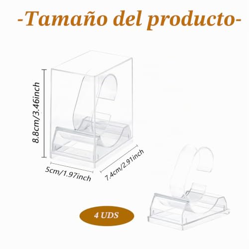 Miniatura 2 de Lansls 4 Soportes Para Relojes De Acrílico, Soporte Transparente Y Exposición, Pulsera, Acrílico Para Uso Comercial Y Privado