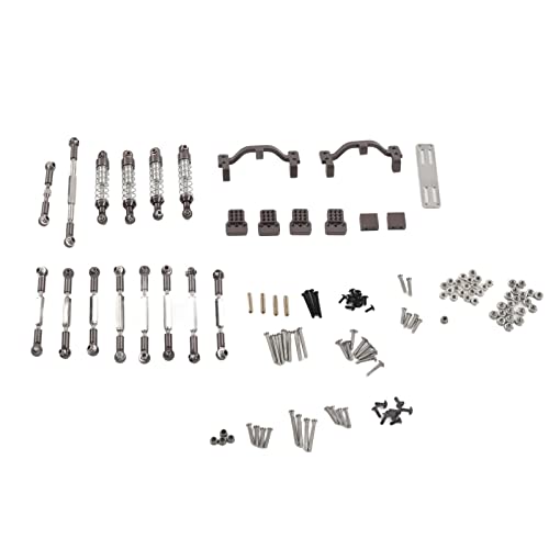Kit de Recambio para Coche Teledirigido WPL C24 C14 C14K C24K con Amortiguadores de Aleación de Aluminio y Barras de Tracción (de color)