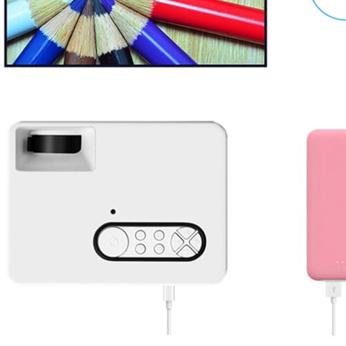 Projecteur portable mini LED blanc en PVC pour cinéma maison