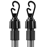 2.2 Meter Telescopic Washing Line Prop Pole Clothesline Heavy Duty Garden Dry Clothes Drying Airer Support Clothes Line Pole Galvanised Laundry Outdoor Washing Line Poles Extenedable to 2.2M Pack of 2