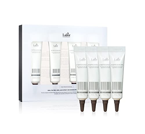 LA'DOR Scalp Scaling Spa Hair Treatment 15 g x 4 ea Ingrediente Activo Cuero Cabelludo Limpia Fondo Tratamiento Capilar y el Exceso de Sebo Acondicionador Saludable Sin Caspa