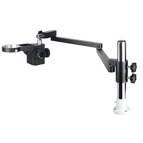 Microscope 76mm Stereo Trinocular Microscope 50mm Video Microscope Camera Universal Adjustable Direction Clamp Arm Pillar Clamp Holder(50mm No Upright)