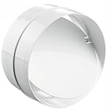 Easy Act Clapet anti-retour en PVC Ø 100 mm, contrôle efficace du flux d'air et protection contre le retour pour systèmes de ventilation