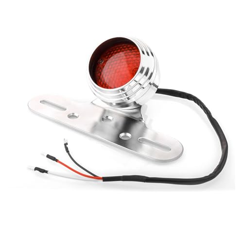Feu arrière de moto LED universel, feu de freinage et support de plaque d'immatriculation