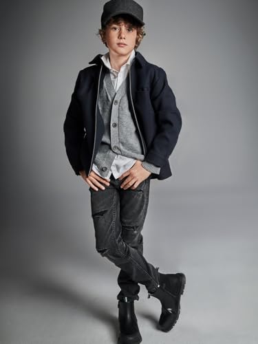 Mayoral Ripped Demin Pants for Boys Dark Grey4