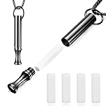 ADASTONE Breathing Necklace to Replace Bad Habit with 4pcs Refillable Unscented Pods, Habit Support Necklace for Stress Relief Sensory Fidget for Adults
