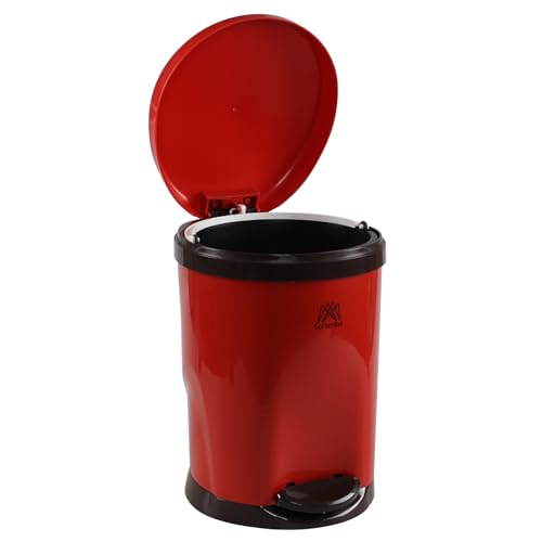 Bote de basura pequeño 8 litros con pedal rojo miniatura 2