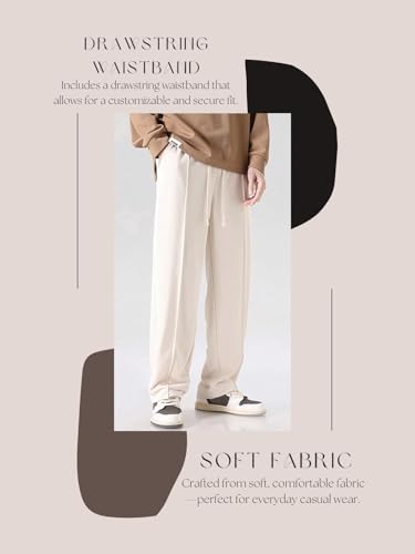 Image of SAVAYO Men's Wide Leg Flared Track Pants | Korean Style Loose Fit Baggy Trousers | Multicolor Relaxed Fit Joggers Casual | Streetwear Bootcut Loungewear