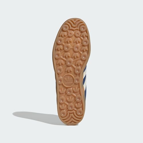 Image of adidas Gazelle Indoor Men's Shoes, Mystery Blue /Cream White /Gum, Size 11.5