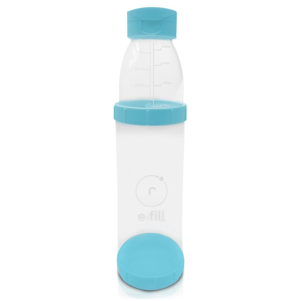 SENSIBLE CREATIONS Re-Fill Powder Container To-Go, 2-Compartment Powder Travel Dispenser with Measurements - Powder Container for Protein Powder and