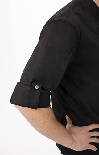 Chef Works Men's Hartford Chef Coat, Black, 2X-Large