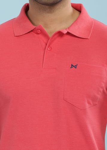 Image of Force NXT Polo Neck T-Shirt for Men Pack of 1 | Regular Fit T-Shirt for Men | Premium Super Combed Rich Cotton Polo Shirt | Men's Ultra Soft Half Sleeve T-Shirt