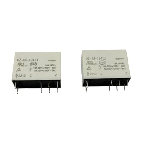 2Pcs OZ-SS-124L 24VDC 16A SPDT Power Relays - Compatible with OZ-SH-124L Cover