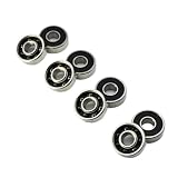 MFXFKOKGAX 8 Stücke Edelstahl S608 ZZ Si3N4 Hybrid Keramik Kugellager 8 * 22 * 7mm 608 2RS 608RS Rollschuh Skateboard Longboard Lager