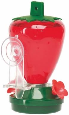 Cherry Valley Feeder 12-Ounce Plastic Strawberry Window Mounting Hummingbird Feeder (Discontinued by Manufacturer)