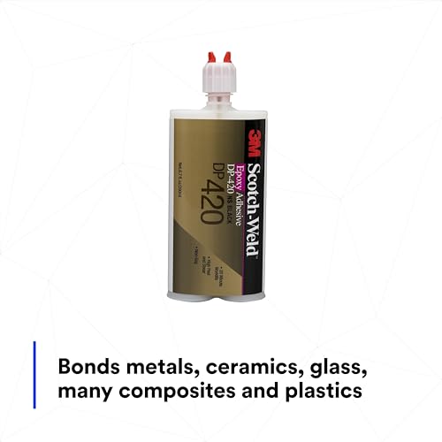 3M Scotch-Weld Epoxy Adhesive DP420, Black, Two-Part Epoxy Structural Adhesive, High Impact, Fatigue Resistant, Maintains Bond Strength, 200 mL (6.76 fl oz) Duo-Pak