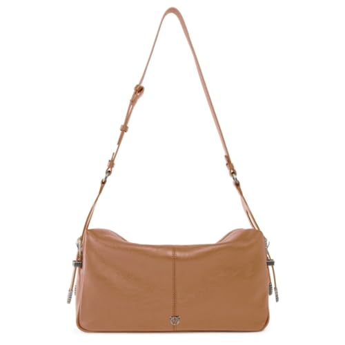 Sac à bandoulière en cuir marron PINKO sac à main femme tendance