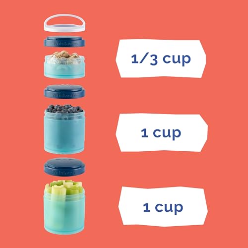 Image of (Ariel) DiSNEY PRINCESS Whiskware Stackable Snack Pack - 3 Jar + Handle - Purple /Green /Blue