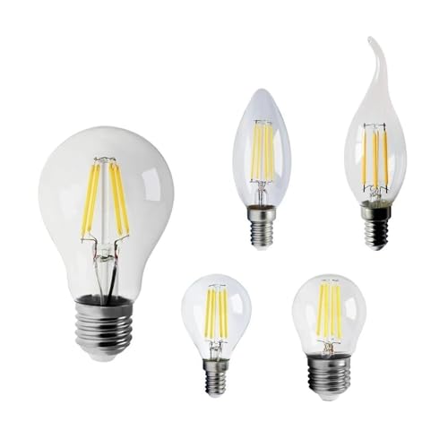 Ampoule rétro Edison LED E27 6W culot vis gros format A60 2700K verre