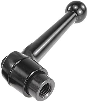 Kipp 06410-3A41 Zinc/Steel Adjustable Handle with 3/8-16" Internal Thread, Classic Ball Style, Inch, Black Satin Plastic Coated Finish, Steel Components, Size 3