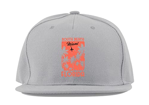 Casquette de baseball unisexe respirante en coton gris à visière plate pour sport outdoor