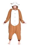 Music Legs Guinea Pig Kigurumi Adult Costume, Brown/White, one Size