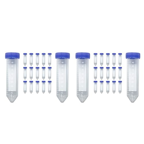 Bloepum Scientific Conical Centrifuge Tubes 50ML,[100 Pack] Plastic Test Tube with Screw Caps, 50ML Sterile Test Tubes with Lids