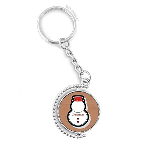 Bonhomme de neige de Noël porte-clés rotatif multicolore pour égayer vos trajets d'hiver