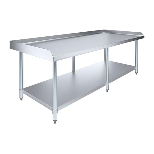 Image of AmGood Stainless Steel Equipment Stand - Heavy Duty, Commercial Grade, with Undershelf, NSF Certified (30 inch Width x 72 inch Length)